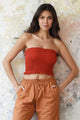 Odana's | Sustainable Gifts | LOTUS Women's Organic Gauze Cotton Tube Top Red | Tube Top | Sustainable Fashion