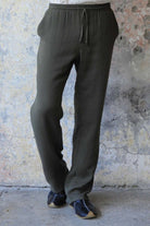 Odana's | Sustainable Gifts | DUNE Organic Gauze Cotton Pants (Army Green, Dusty Mint) Army Green | Harem Pants | Sustainable Fashion