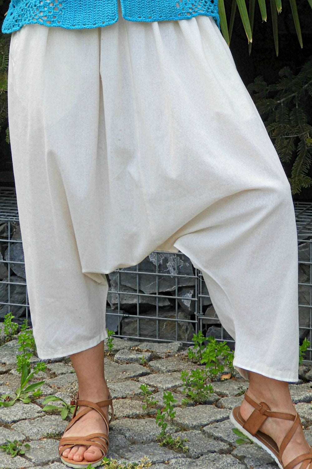 Odana's | Sustainable Gifts | JUNIPER Women's Harem Pants Dark Cream | Harem Pants | Sustainable Fashion