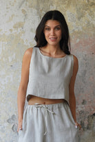 Odana's | Sustainable Gifts | CHAKRA+PURE Beige Set (Plus Size) 4XL | Linen Pants | Sustainable Fashion