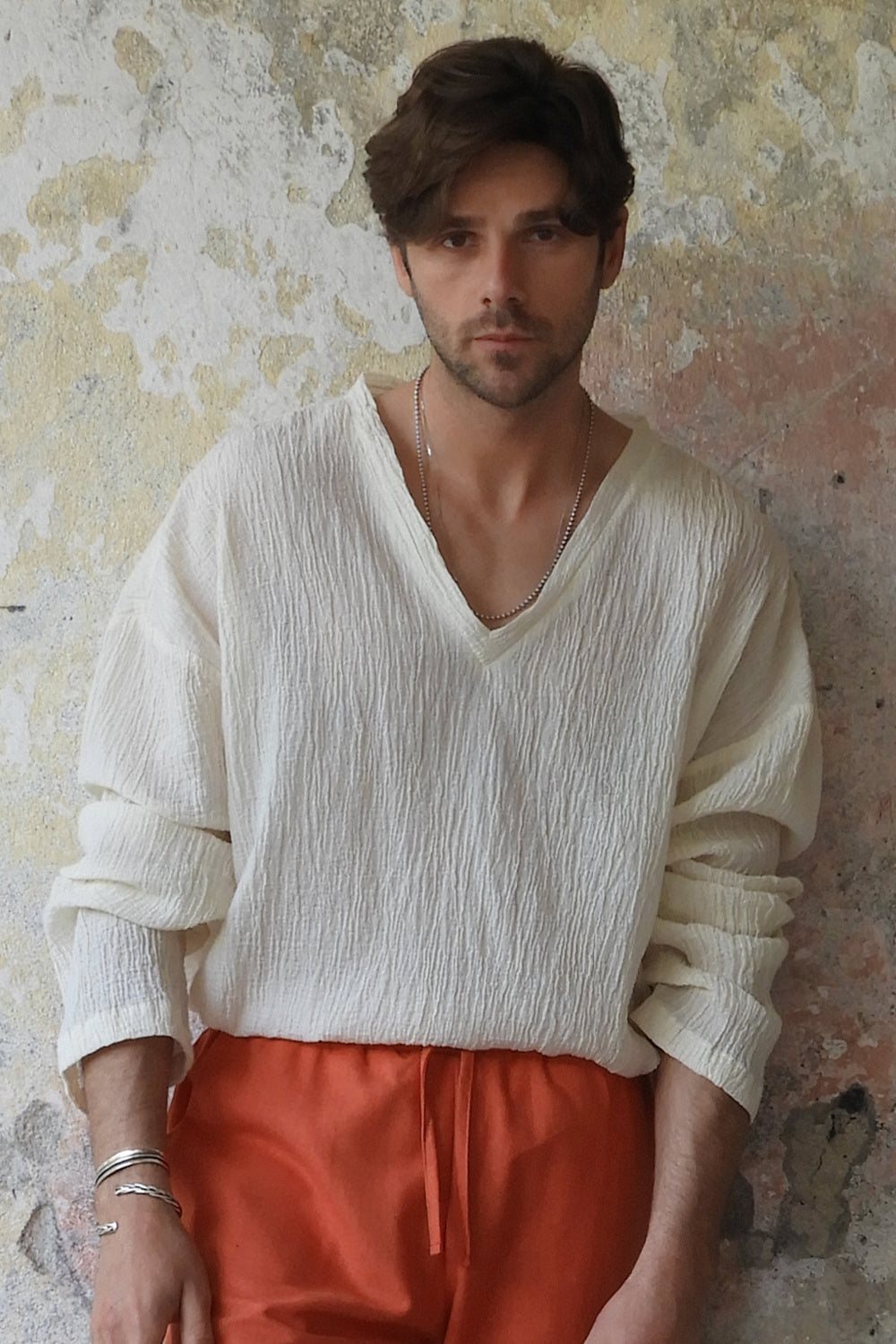 Odana's | Sustainable Gifts | PLAYA Men's Gauze Shirt Cream | Cotton Shirts | Sustainable Fashion