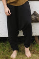 Odana's | Sustainable Gifts | RELAX Men's Organic Gauze Cotton Harem Pants (Black, Dark Blue) Black | Harem Pants | Sustainable Fashion