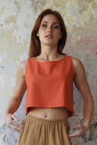 Odana's | Sustainable Gifts | WIND Linen Top Burnt Orange | Tops | Sustainable Fashion