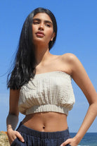 Odana's | Sustainable Gifts | FREE Organic Gauze Cotton Tube Top Light Beige | Tube Top | Sustainable Fashion