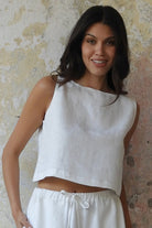 Odana's | Sustainable Gifts | CHAKRA+PURE White Set (Plus Size) 4XL | Linen Pants | Sustainable Fashion