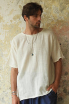 Odana's | Sustainable Gifts | OASIS Men's Organic Cotton Shirt Cream | Cotton Shirts | Sustainable Fashion