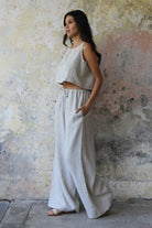 Odana's | Sustainable Gifts | CHAKRA Beige Women's Linen Pants | Linen Pants | Sustainable Fashion