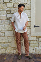 Odana's | Sustainable Gifts | ARCHEUS Organic Cotton Double Gauze Shirt (White) | Shirts | Sustainable Fashion