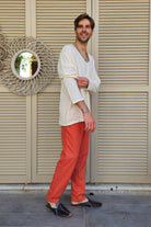Odana's | Sustainable Gifts | ACHILLES Bamboo & Organic Cotton Shirt (Light Cream) | Shirts | Sustainable Fashion