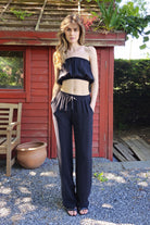 Odana's | Sustainable Gifts | SELENE Vegan Silk Pants in Black for Women | Hemp Pants | Sustainable Fashion
