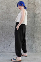 Odana's | Sustainable Gifts | BREATH Women's Organic Cotton Harem Pants (Black, Blue) | Harem Pants | Sustainable Fashion