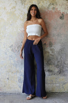 Odana's | Sustainable Gifts | PALAZZO Women's 2Layer Organic Gauze Cotton Pants (Red, Dark Blue, Caramel, Sage Green) | Palazzo Pants | Sustainable Fashion