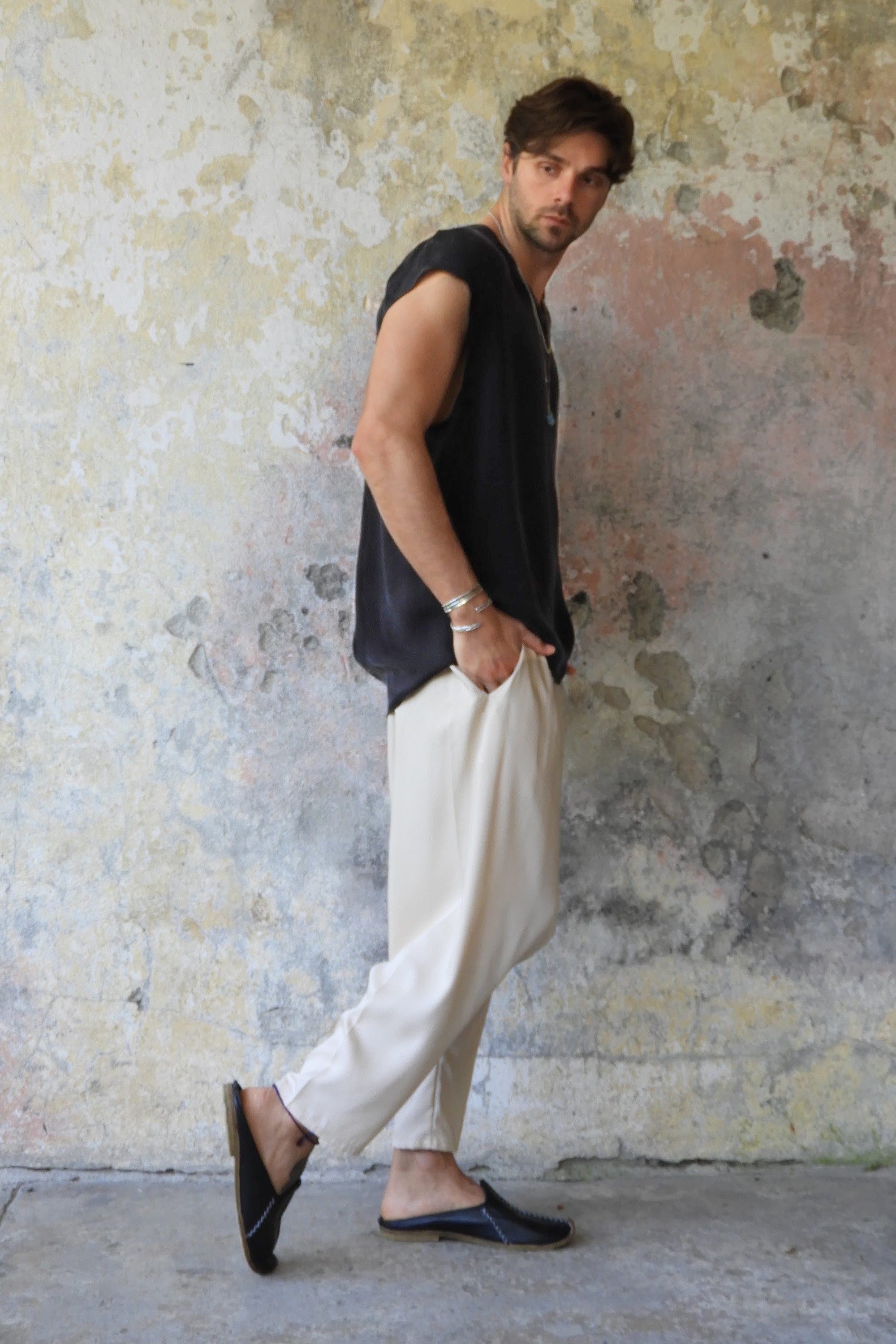 Harem Pants, Linen Pants, Leather Pants And Linen Tops For Stylish Men Harem  Pants