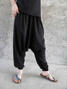 Odana's | Sustainable Gifts | BREATH Women's Organic Cotton Harem Pants (Black, Blue) | Harem Pants | Sustainable Fashion