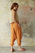 Odana's | Sustainable Gifts | GAIA Women's Organic Gauze Cotton Harem Pants (Red, Terra Cotta, Caramel) | Harem Pants | Sustainable Fashion
