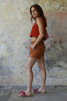 Odana's | Sustainable Gifts | TERRA Women's Linen Blend Shorts | Linen Short | Sustainable Fashion