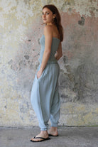 Odana's | Sustainable Gifts | GAIA Women's Organic Gauze Cotton Harem Pants (Light Blue, Mint, Orange) | Harem Pants | Sustainable Fashion