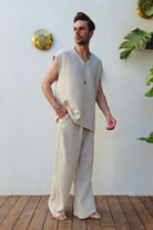 Odana's | Sustainable Gifts | AEOLUS V-Neck Hemp Shirt, Sleeveless | Shirts | Sustainable Fashion