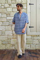 Odana's | Sustainable Gifts | ARCHEUS STRIPES Organic Cotton Double Gauze Shirt | Shirts | Sustainable Fashion