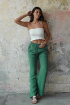 Odana's | Sustainable Gifts | PALAZZO Women's 2Layer Organic Gauze Cotton Pants (Green, Terra Cotta, Mustard, Brown) | Palazzo Pants | Sustainable Fashion