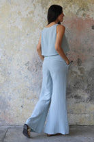 Odana's | Sustainable Gifts | PALAZZO Women's 2Layer Organic Gauze Cotton Pants (Blue, Mint) | Palazzo Pants | Sustainable Fashion