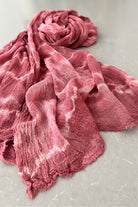 Odana's | Sustainable Gifts | PHOENIX Organic Gauze Cotton Tie-Dye Wrap 30" x 80" (75cm x 203cm) Dusty Pink | Tie-Dye Wrap | Sustainable Fashion