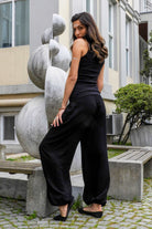 Odana's | Sustainable Gifts | LOTUS Women's Yoga Harem Pants (Black, Cream) | Yoga Harem Pants | Sustainable Fashion
