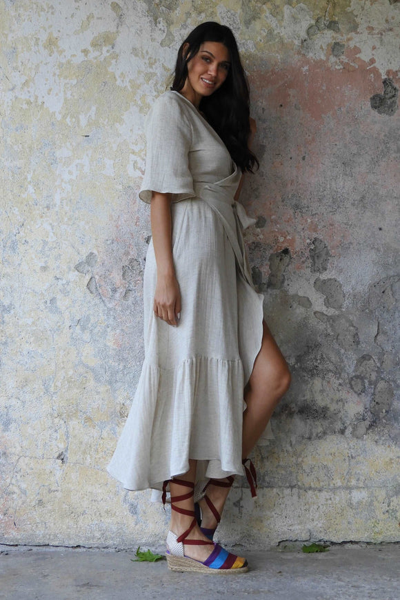 Odana's | Sustainable Gifts | EARTH Hemp Wrap Maxi Dress | Maxi Dress | Sustainable Fashion
