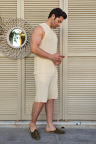Odana's | Sustainable Gifts | HELIOS Open Knit Shirt & Shorts Set | Shirts | Sustainable Fashion