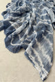 Odana's | Sustainable Gifts | PHOENIX Organic Gauze Cotton Tie-Dye Wrap 30" x 80" (75cm x 203cm) Indigo Blue | Tie-Dye Wrap | Sustainable Fashion