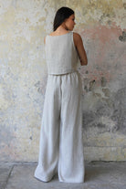 Odana's | Sustainable Gifts | CHAKRA Beige Women's Linen Pants | Linen Pants | Sustainable Fashion