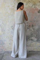 Odana's | Sustainable Gifts | CHAKRA+PURE Beige Set (Plus Size) | Linen Pants | Sustainable Fashion