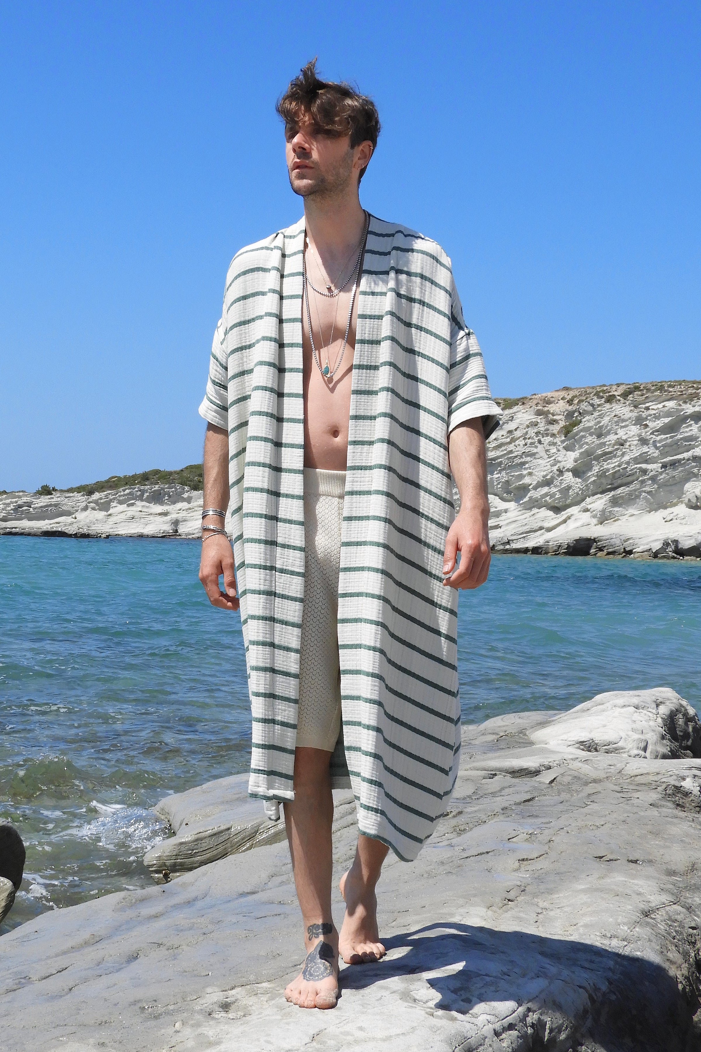 Odana's | NEPTUNE Reversible Organic Cotton Kimono, Dual-Sided Wear | Kimono | Sustainable Fashion