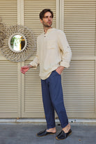 Odana's | Sustainable Gifts | ZEUS STRIPES Linen Blend Shirt | Shirts | Sustainable Fashion
