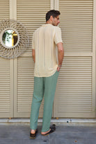 Odana's | Sustainable Gifts | AEGEUS Open Knit Johnny Collar Shirt | Shirts | Sustainable Fashion
