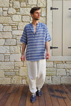 Odana's | Sustainable Gifts | ARCHEUS STRIPES Organic Cotton Double Gauze Shirt | Shirts | Sustainable Fashion