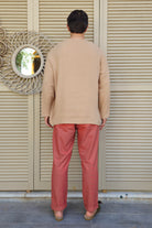 Odana's | Sustainable Gifts | ACHILLES Bamboo & Organic Cotton Shirt (Light Brown, Black) | Shirts | Sustainable Fashion