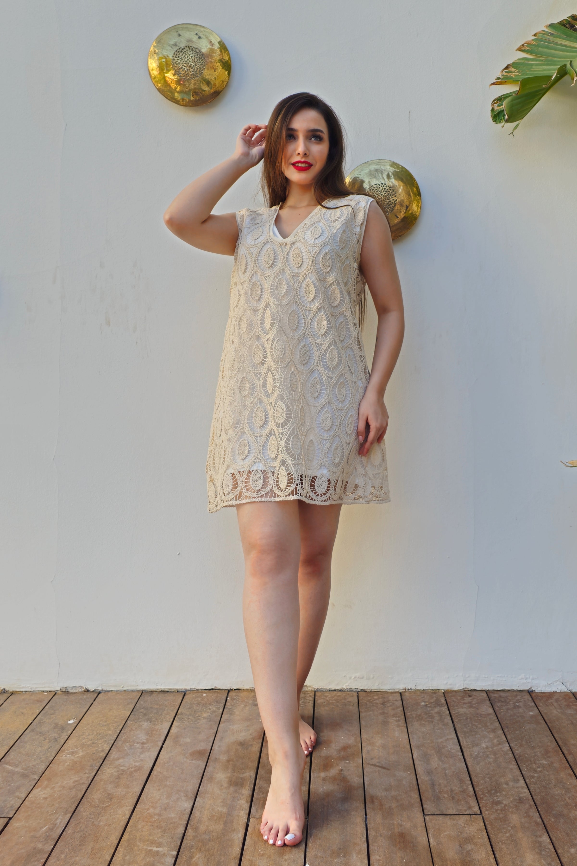Odana's | AURORA Lace Mini Dress Plus Size | Mini Dress | Sustainable Fashion