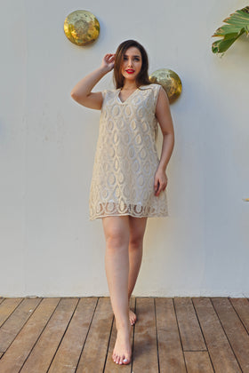 Odana's | Sustainable Gifts | AURORA Lace Mini Dress Plus Size | Mini Dress | Sustainable Fashion