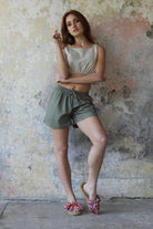 Odana's | Sustainable Gifts | TERRA Women's Linen Blend Shorts | Linen Short | Sustainable Fashion