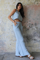 Odana's | Sustainable Gifts | PALAZZO Women's 2Layer Organic Gauze Cotton Pants (Blue, Mint) | Palazzo Pants | Sustainable Fashion