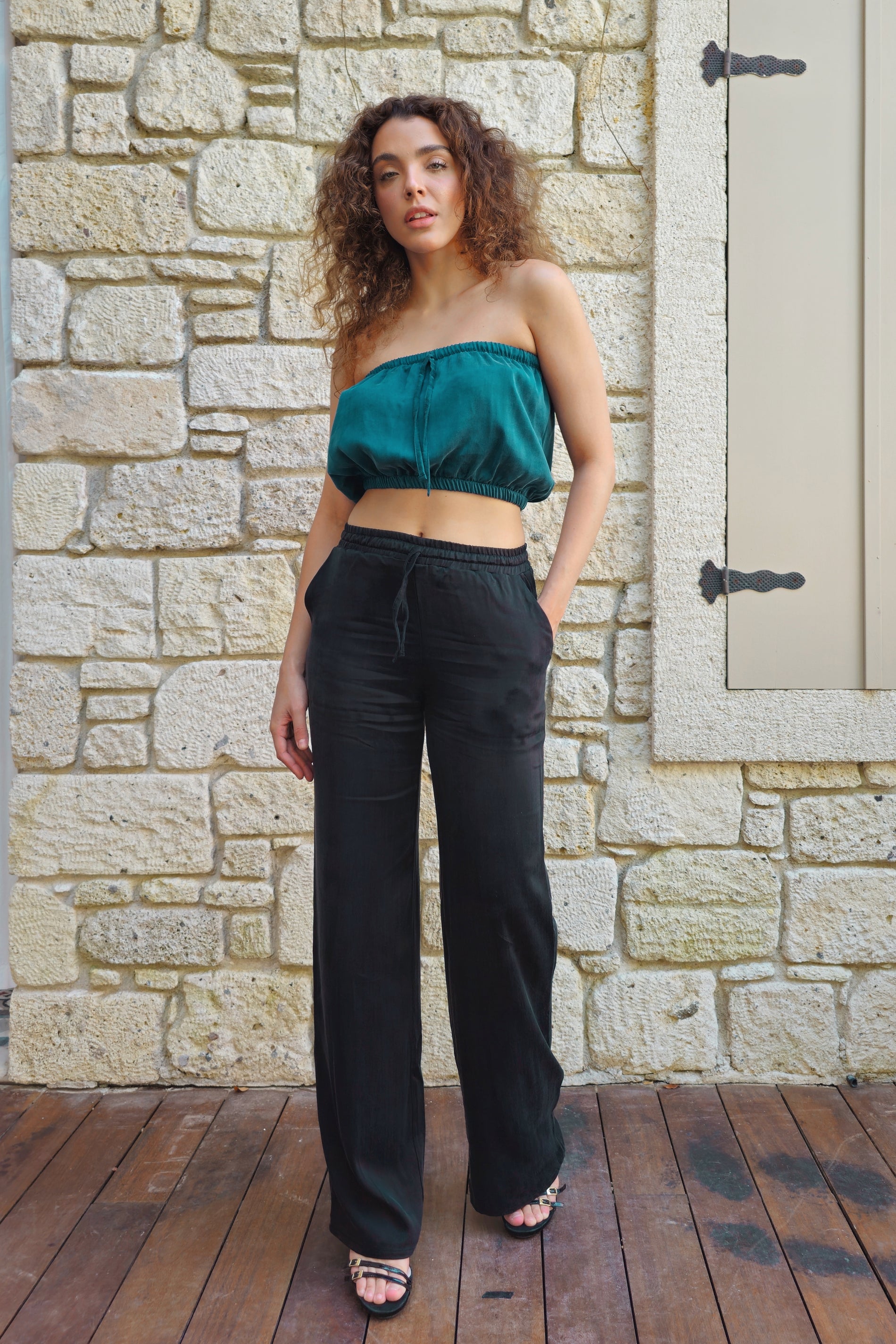 CUPRO HAREM PANTS