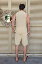 Odana's | Sustainable Gifts | HELIOS Open Knit Shirt & Shorts Set | Shirts | Sustainable Fashion