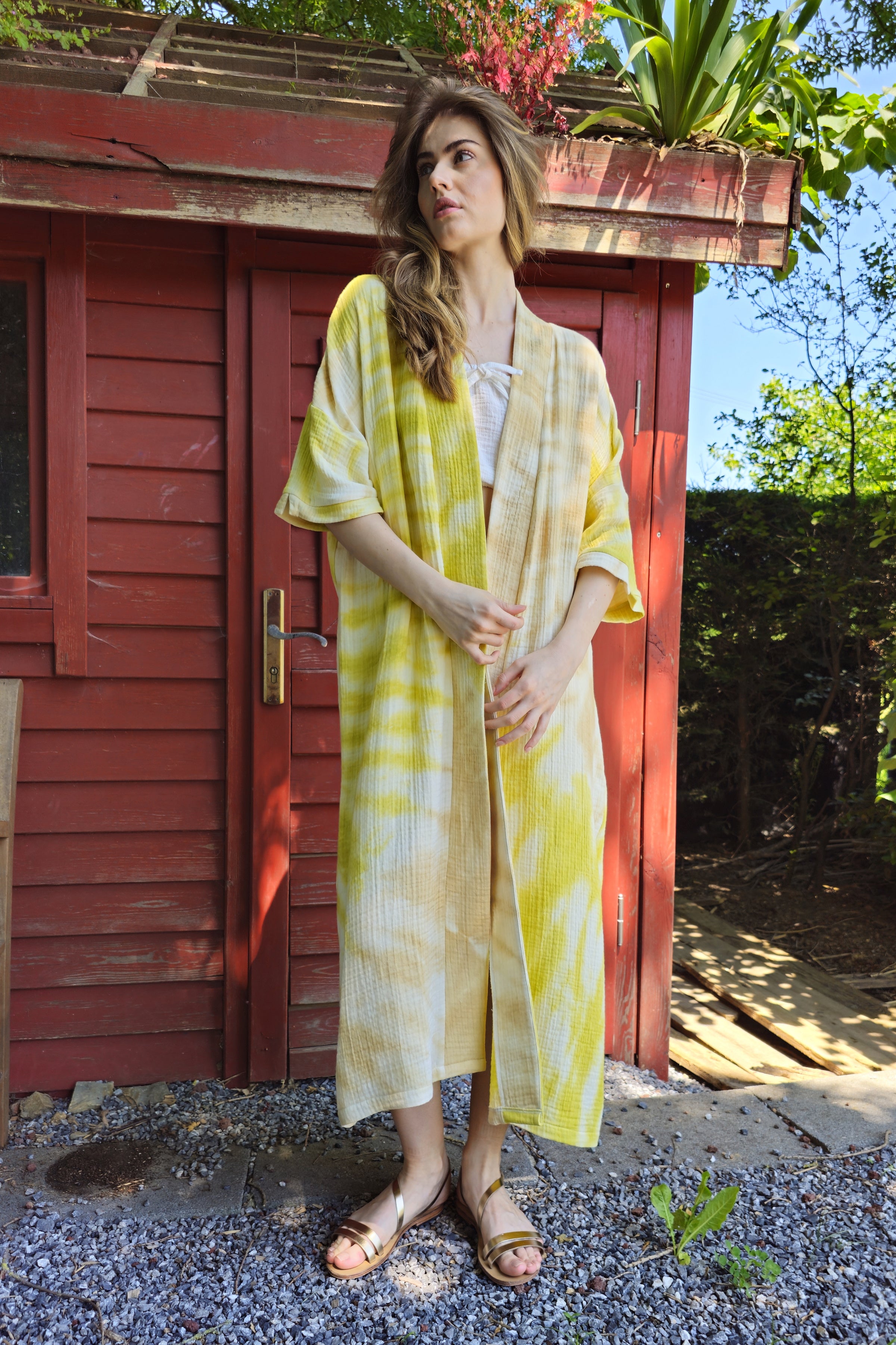 Helia | Gauze Cotton Kimono for Women