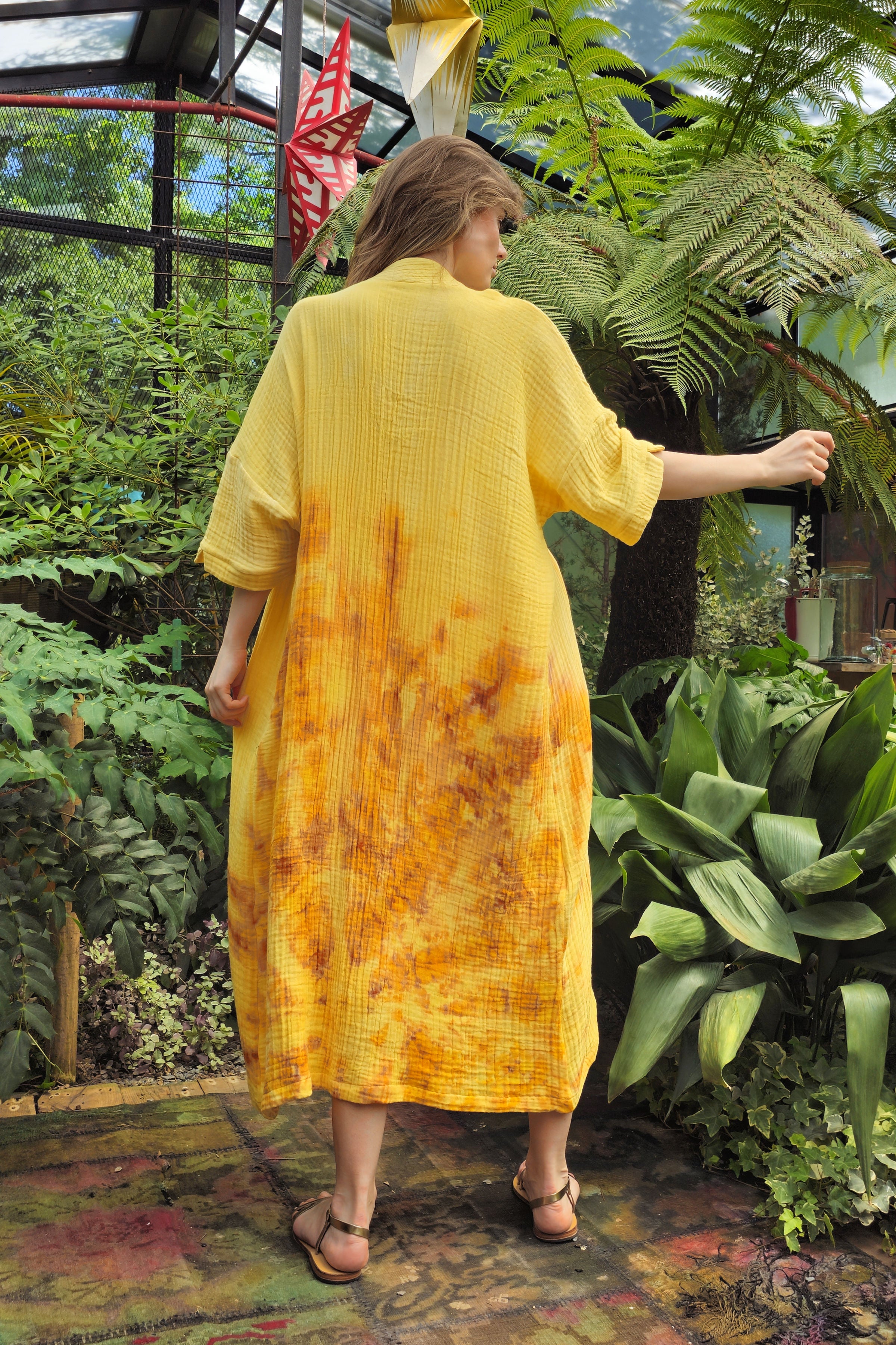 cotton kimono dress SOLIS | Gauze Cotton Kimono For Women