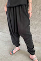 Odana's | Sustainable Gifts | BREATH Women's Organic Cotton Harem Pants (Black, Blue) Black | Harem Pants | Sustainable Fashion