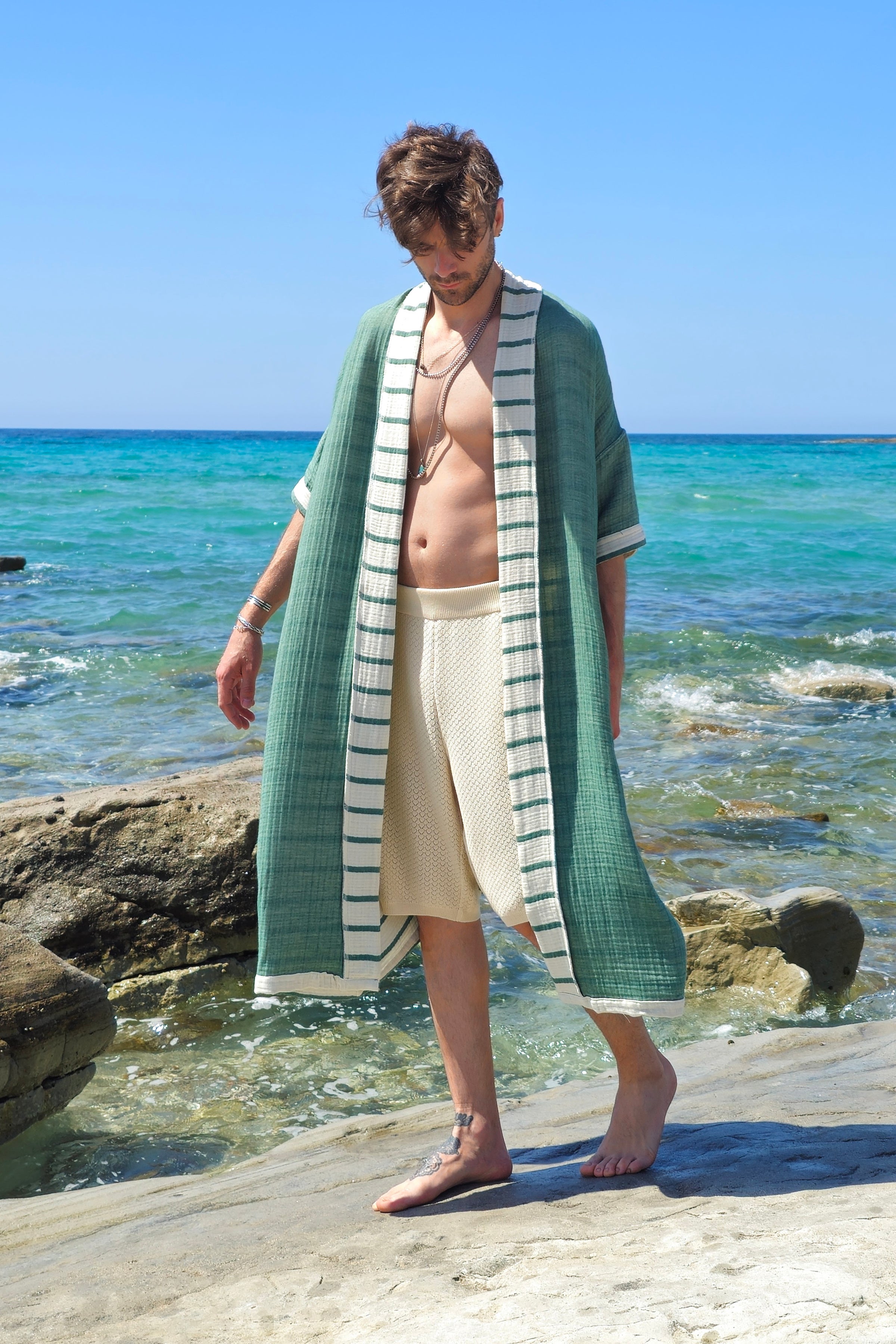 Neptune Cotton Gauze Kimono