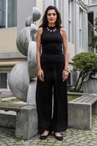 Odana's | Sustainable Gifts | LOTUS Women's Yoga Harem Pants (Black, Cream) | Yoga Harem Pants | Sustainable Fashion