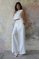 Odana's | Sustainable Gifts | CHAKRA+PURE White Set | Linen Pants | Sustainable Fashion