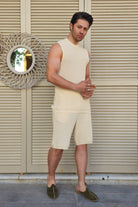 Odana's | Sustainable Gifts | HELIOS Open Knit Shirt & Shorts Set | Shirts | Sustainable Fashion